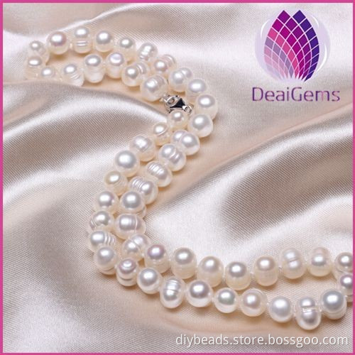 natural freshwater 8-9mm pearls necklace